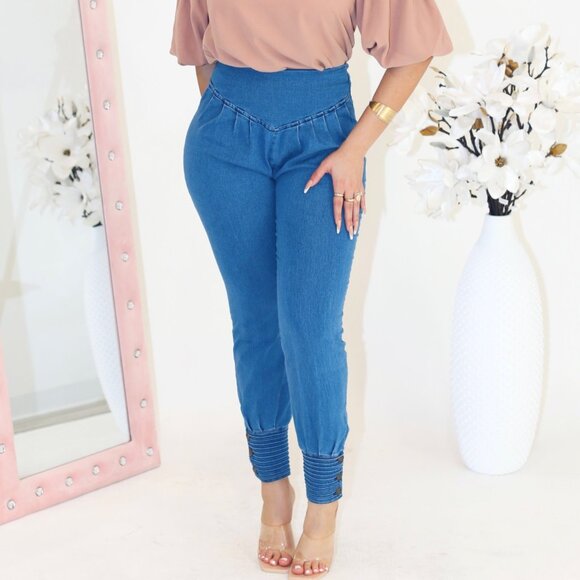 Denim Jogger Pants - Picture 2 of 4